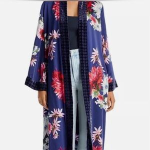 Johnny Was Aster Velvet Silk Kimono Jacket NWT